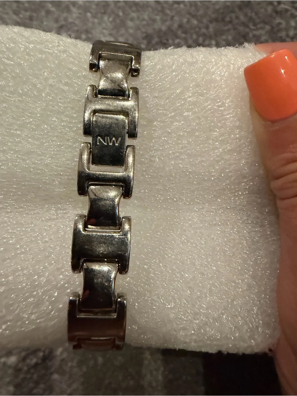 Nine West Silver-Tone Rectangular Bracelet Watch - Silver